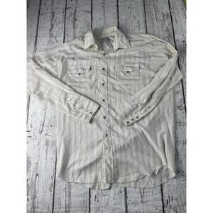 Vintage H Bar C Western Shirt Men XL? Print Cowboy Long Tail